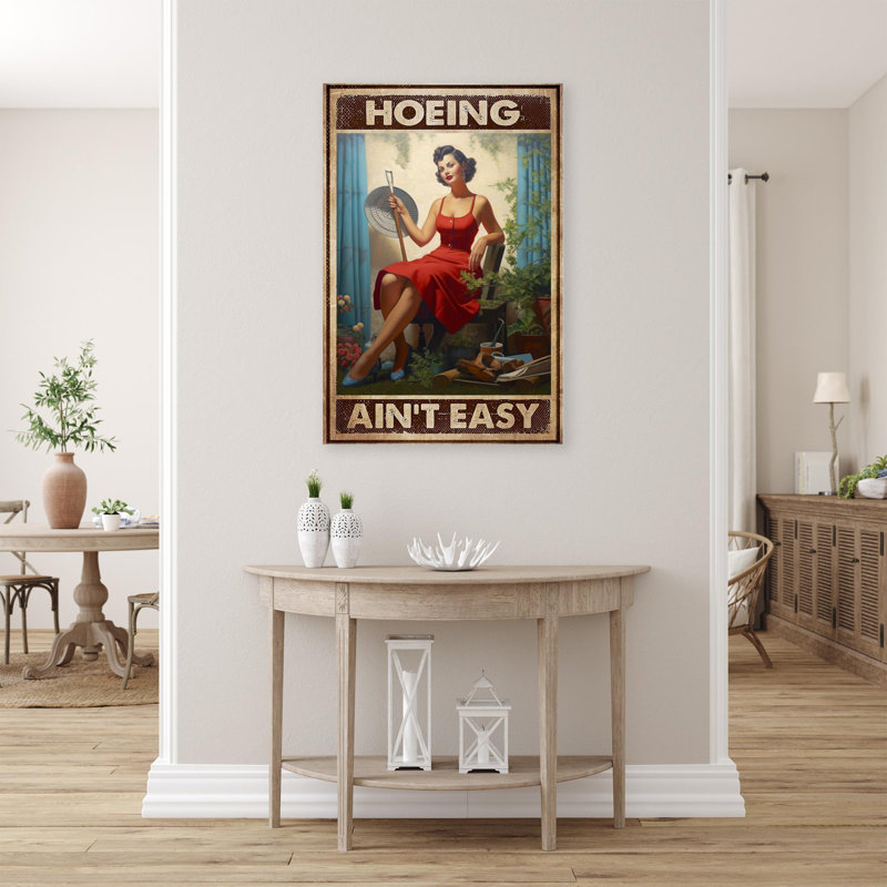 «Hoeing Aint Easy», impression sur toile, H 14 po x l 11 po x P 1,25 po