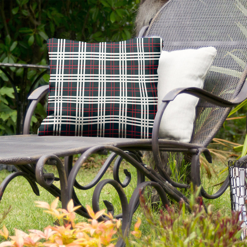 Housse de coussin d'extérieur carré R-Baltimore Football, 18 po x 18 po, Polyester/ Bourre en polyester