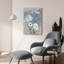  «Summer Blues Bouquet» par Art Licensing Studio, art mural en verre acrylique, 24 po x 36 po-277959026