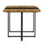 Ensemble de salle à manger 7 pièces pour 6 personnes, table à grain noir et bois avec 6 chaises capitonnées en velours beige-158010844
