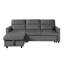 Canapé-lit modulaire réversible en velours 81,5 po Modern-648640615