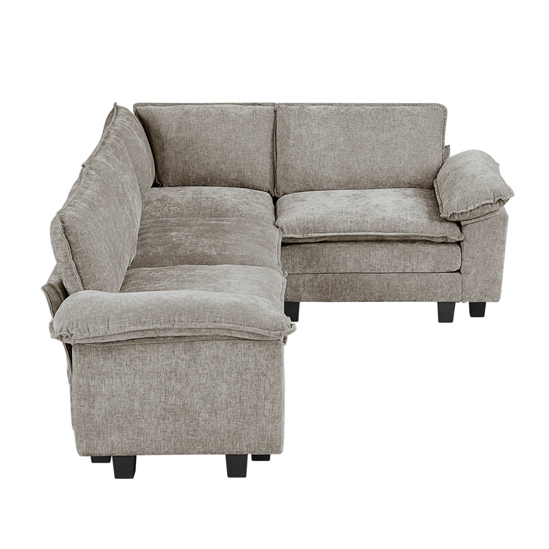 Revêtement modulaire moderne et moelleux en chenille, Brun gris / étain