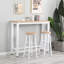 Table de bar en faux marbre noir avec 2 chaises de bar pour la maison, la cuisine et le bureau-1731046354