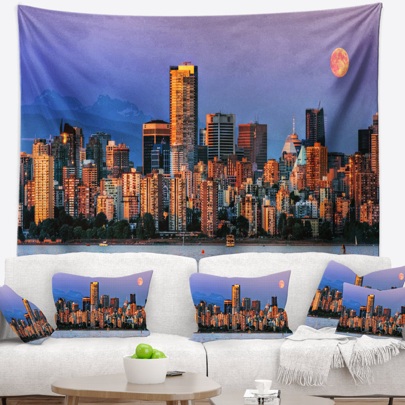 Tapisserie «Vancouver Downtown Skyscrapers», H 32 po x l 39 po