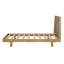 Cadre de lit moderne du milieu du siècle, lit plateforme en bois Queen avec tête de lit imposante et pieds fuselés inclinés, cadre de lit moderne en bois pour chambre à coucher, aucun sommier requis, naturel-1410243749-1410243751