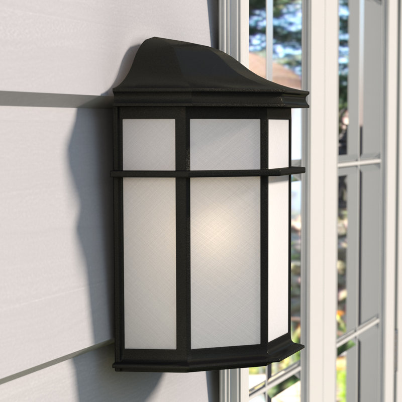 Lanterne murale d'extérieur Spielman H 10 ", Noir, Incandescent