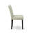 5 Piece Modern Dining Table Set Includes a Round Kitchen Table with Pedestal and 4 Shitake Linen Fabric Parsons Dining Chairs, Black-1014367833-1014367832