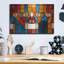  «Strain Glass Last Supper» par Rich Monet, art mural en métal, 16 po x 12 po-1552040879