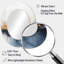 Peinture abstraite bleue et jaune harmonie fluide I - miroir mural ovale bleu-930519736