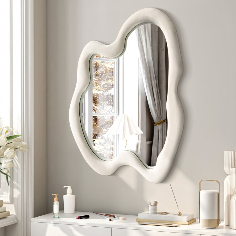 Miroir mural en bois massif