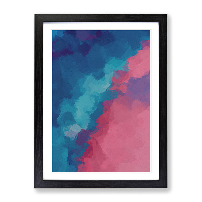 Lasting Love Abstract - Print, Black Framed, White, 36cm H x 27cm W