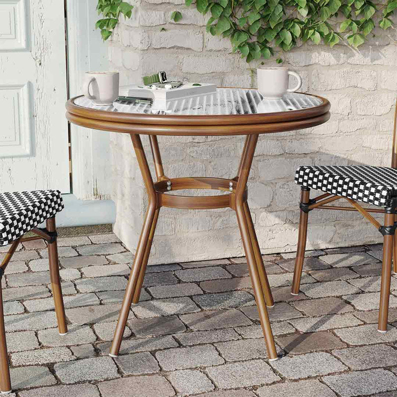 Bay Isle Home™ Ashden Round 31.5'' Outdoor Balcony Table | Wayfair