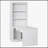 83.4"Tall Bookshelf with Writing Desk