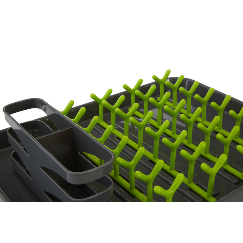 11cm Dish Drainer, Lime Green / Grey