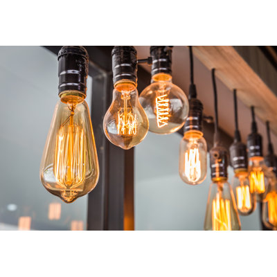 Decor Bulb 1 Piece Wrapped Canvas Wall Art