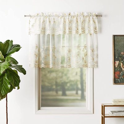 Scribner Floral Swag Kitchen Curtain