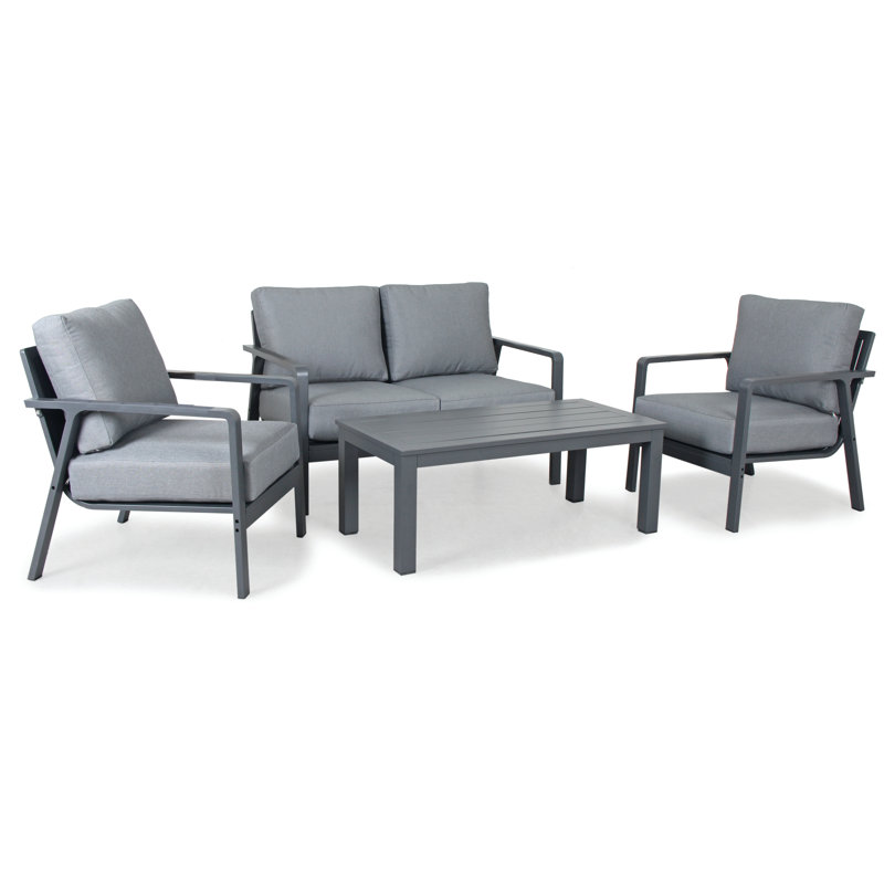 Paros 4-Piece Lounge Set With Sunbrella Cushions