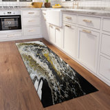 Chenille Abstract Indoor / Outdoor Rug