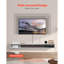 Floating TV Stand, Wall Mount Entertainment Centre with Cable Hole, Modern Floating TV Shelf with Storage Cabinet, Particle Board Console for DVD Player, Cable Box, Game Console, White-2067292330