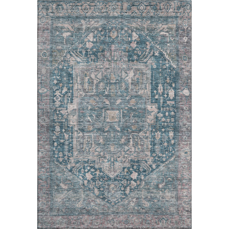 Premium Machine Washable Larock AMF1240 Medallion Rug