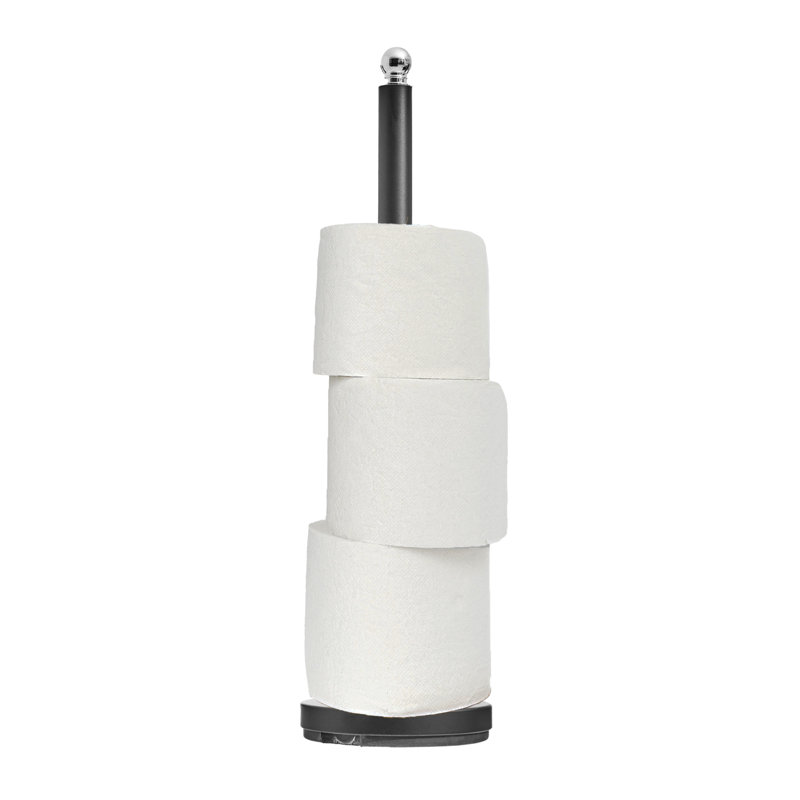 Rossie Free Standing Toilet Paper Holder, Black