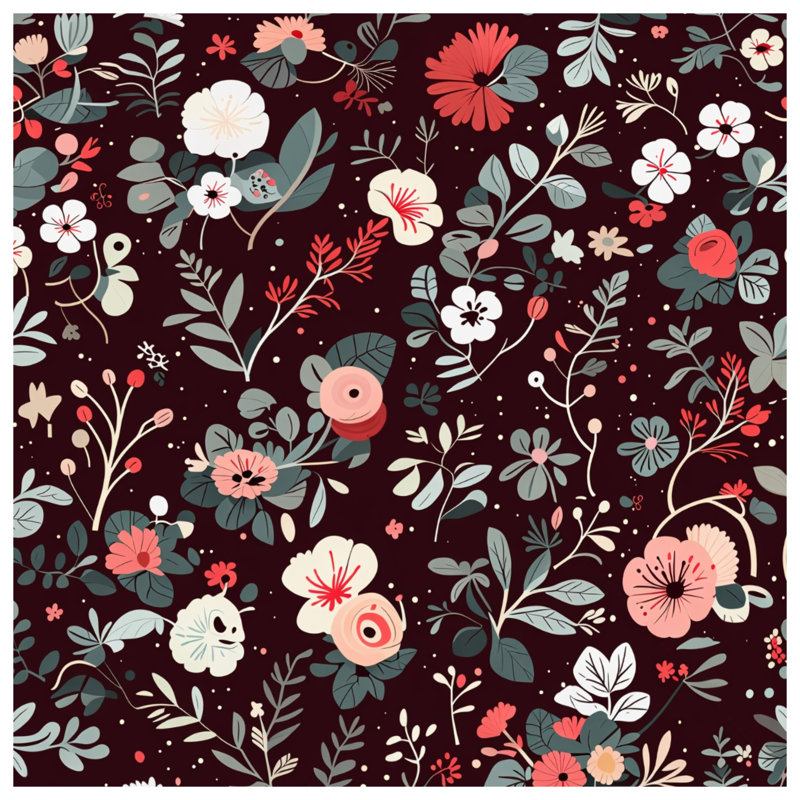 Coussin Floral, 20 x 20 inches