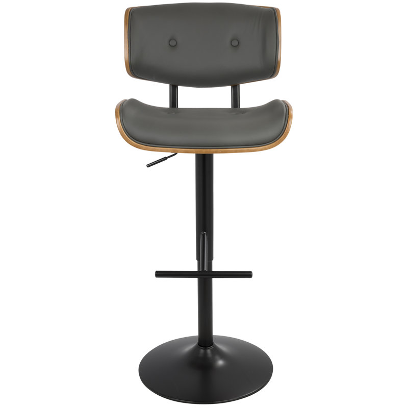 Lombardi Adjustable Barstool - Set Of 3, Gray