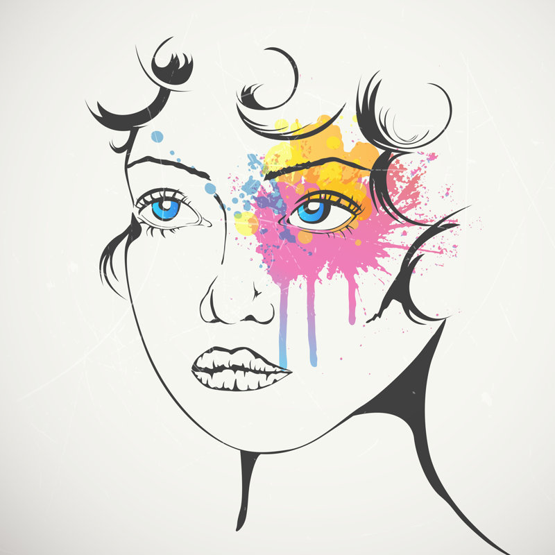 Vector Woman - Wrapped Canvas Print, 76cm H x 76cm W x 3.8cm D