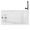 Baignoire de trempage en acrylique 66 po x 34 po, drain inclus