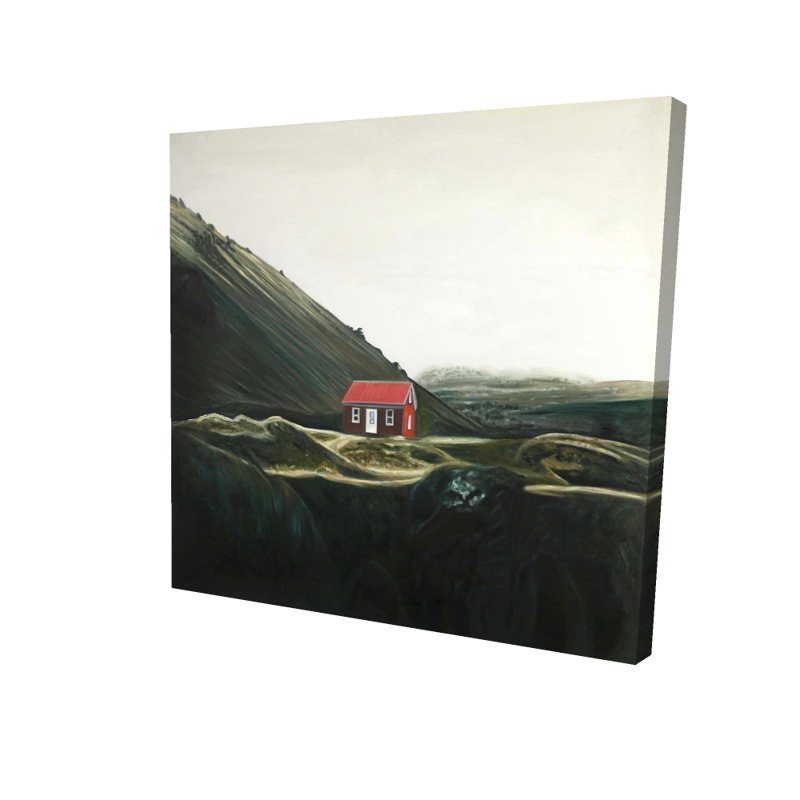 Toile de chambre isolée dans une cabane brune | Art mural Home Decor