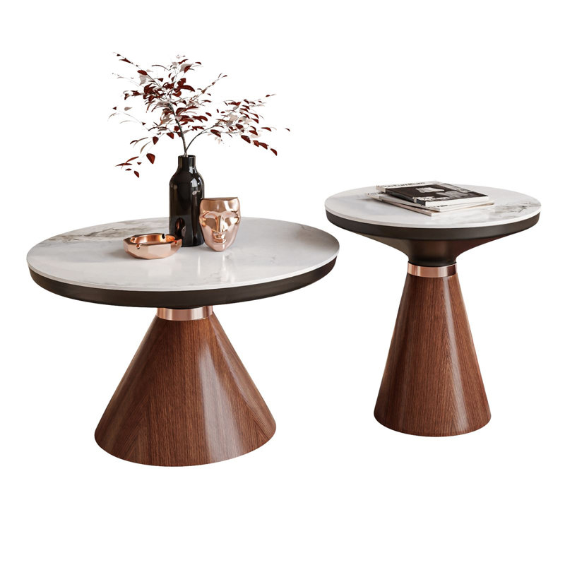 Annessia Pedestal 2 Piece Coffee Table
