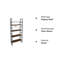 Berthold 182cm H x 80cm W Iron Etagere Bookcase