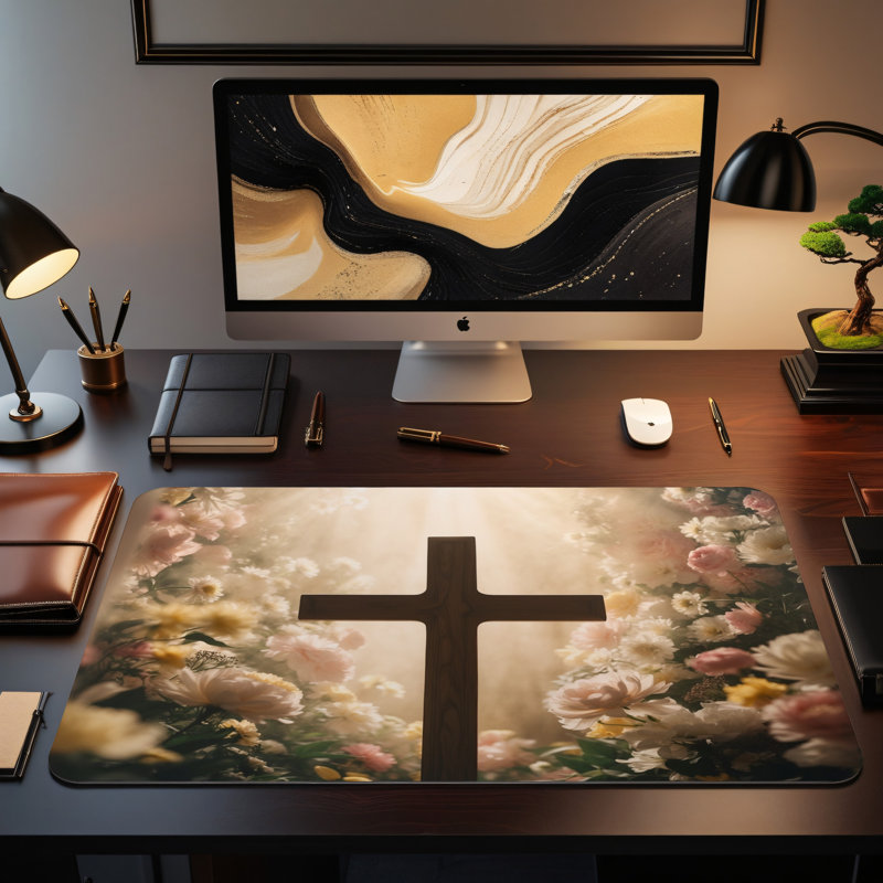 Polyester Desk Pad, 14.4x12.1