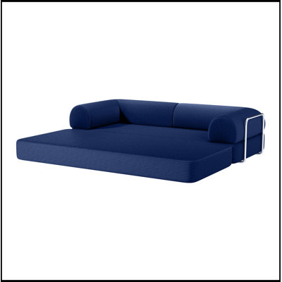 Causeuse en velours côtelé avec coussin moelleux