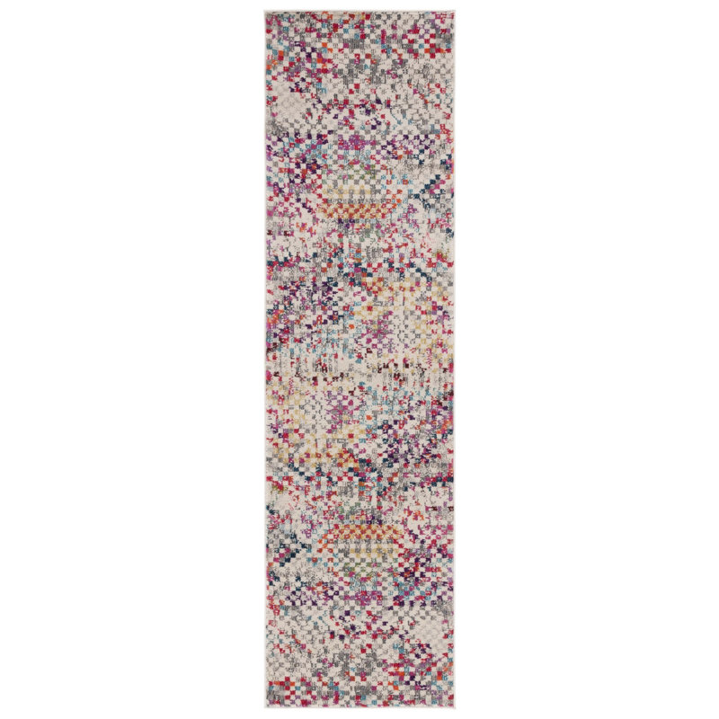 Hertzler Abstract Multicolor Area Rug, Runner 2'2" x 8'
