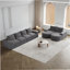 Canapé modulaire courbé avec méridienne Chenille Cloud-1653360465
