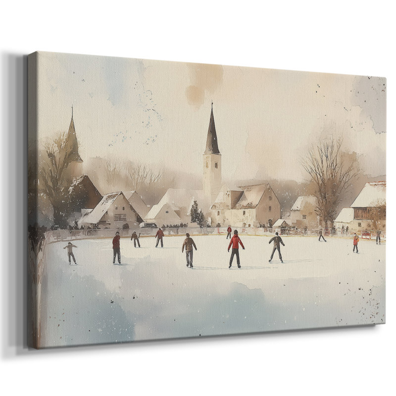 Toile tendue avec châssis doré de qualité supérieure Carol, 12" H x 18" W