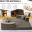 3 lits avec matelas en mousse viscoélastique, convertible pour les espaces de vie, velours côtelé doux, grand confort, coussin antidérapant, aucun assemblage requis, matelas de couleur kaki 21 lits, canapé de plancher polyvalent