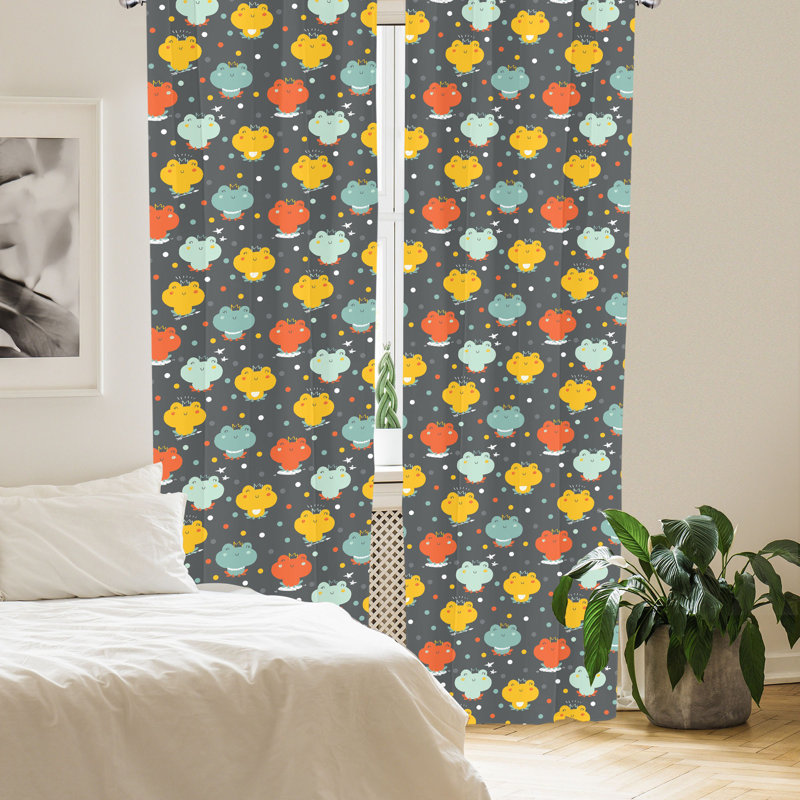Frog Semi-Sheer Rod Pocket Sliding Panel, 28" x 63"