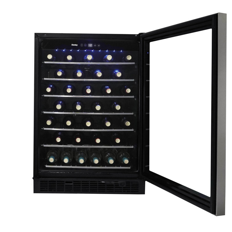 Danby Single Zone 23.8'' Built-In 60 Bottle Wine Refrigerator with Reversible Door