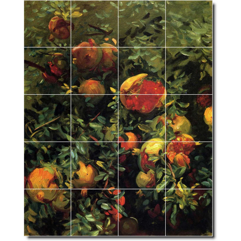 Carreau de peinture murale 32 po x 40 po 8 po x 8 po, John Sargent, peinture de légumes W08081