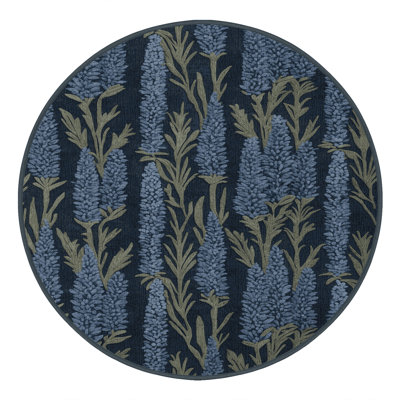 Tapis gris botanique lavable à la machine