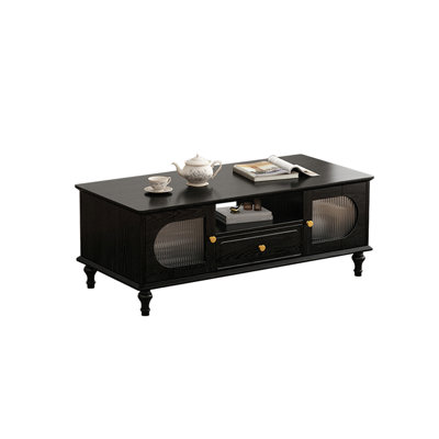 French Retro Style Rubberwood Coffee Table