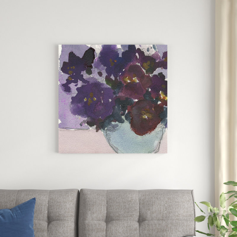 Violet africain I, H 30 po x l 30 po