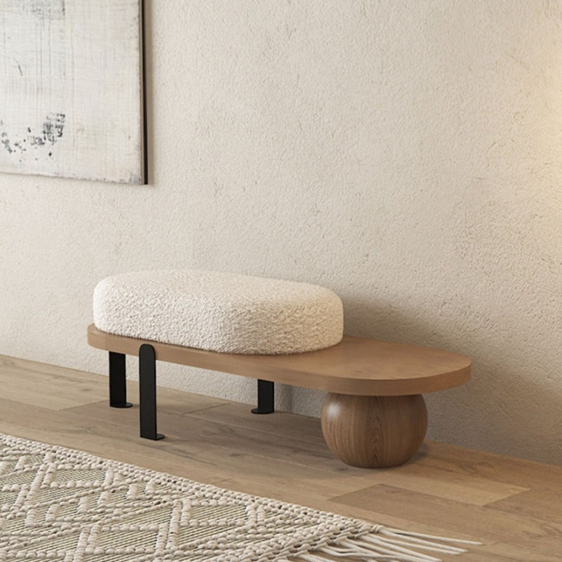 Upholstered Bench, Burlywood
