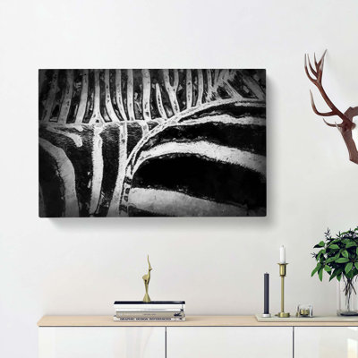 The Stripes Of The Zebra In Abstract - Wrapped Canvas Print