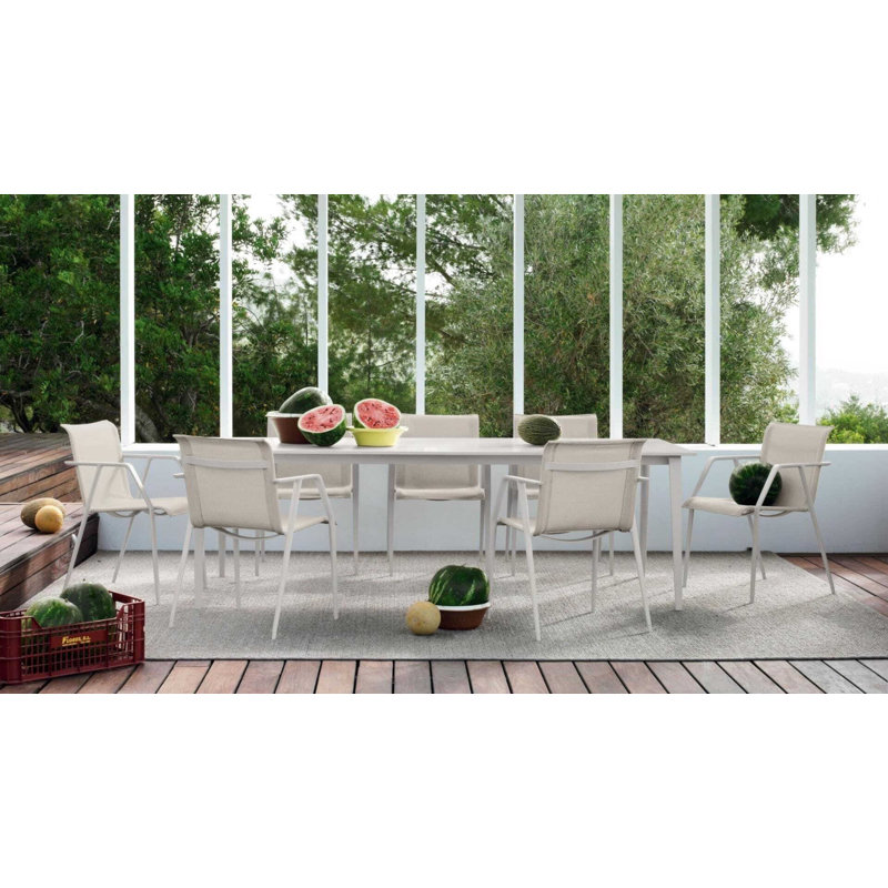 WA Outdoor Dining Table, Lipari, 39.25" W x 98.5" L x 29.5" H