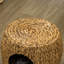 Lit pour chat en osier avec coussin lavable, lit pour animal surélevé, brun clair