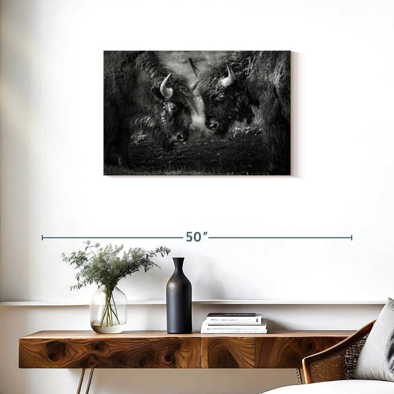 Brampt Bisons Head To Head, 20" H x 30" W