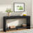 Modern 3-Drawer Console Table with Vertical Slats-118626357
